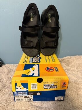 Skechers Black Hands-Free Slip-Ins Sandals